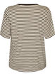 T-shirt med TENCEL&trade; Lyocell og striber , Brun, Packshot image number 1