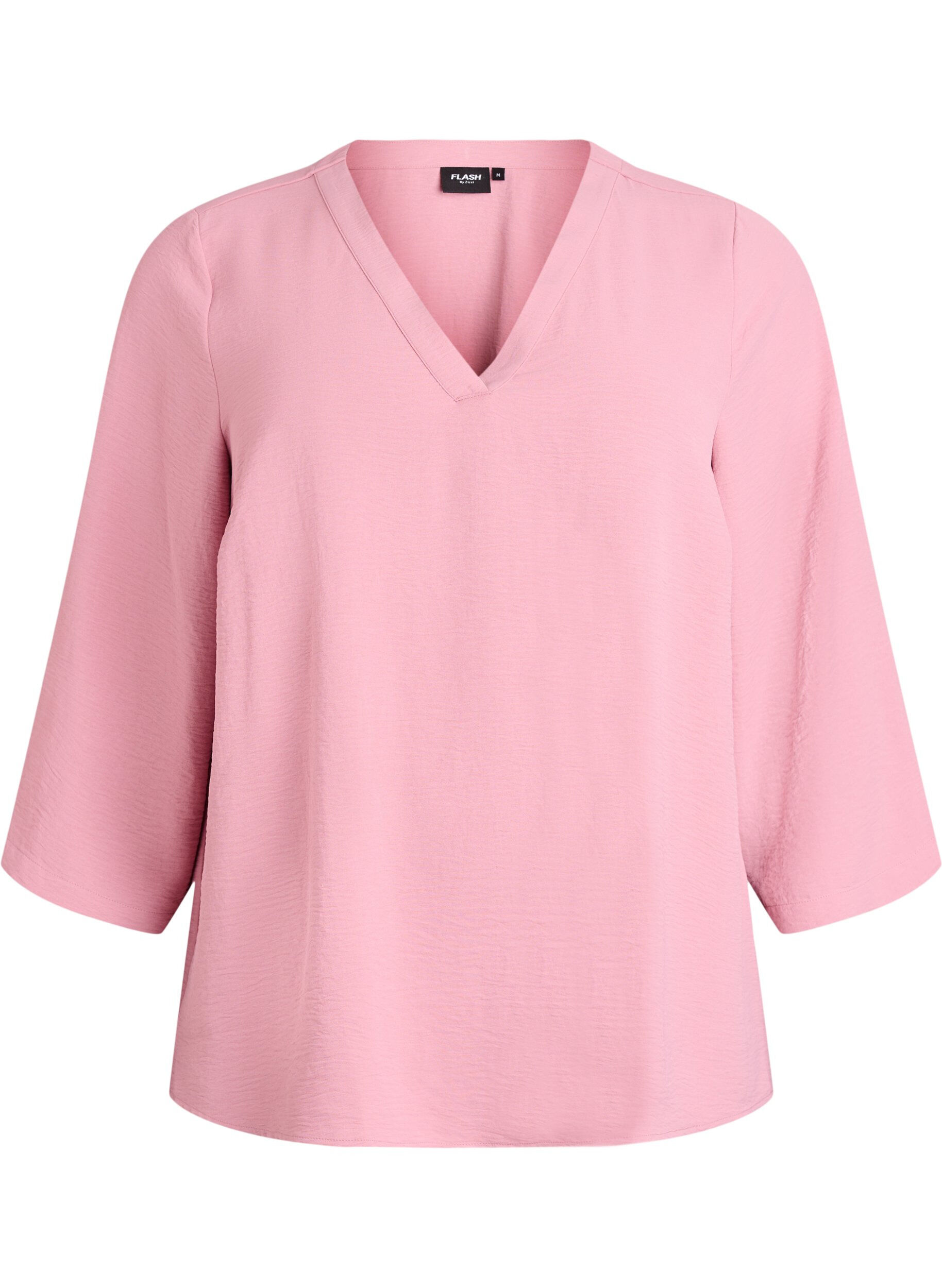 ZizziBluse med 3/4 &aelig;rmer, Lyser&oslash;d, Packshot image number 0