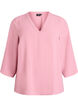 Bluse med 3/4 &aelig;rmer, Lyser&oslash;d, Packshot image number 0