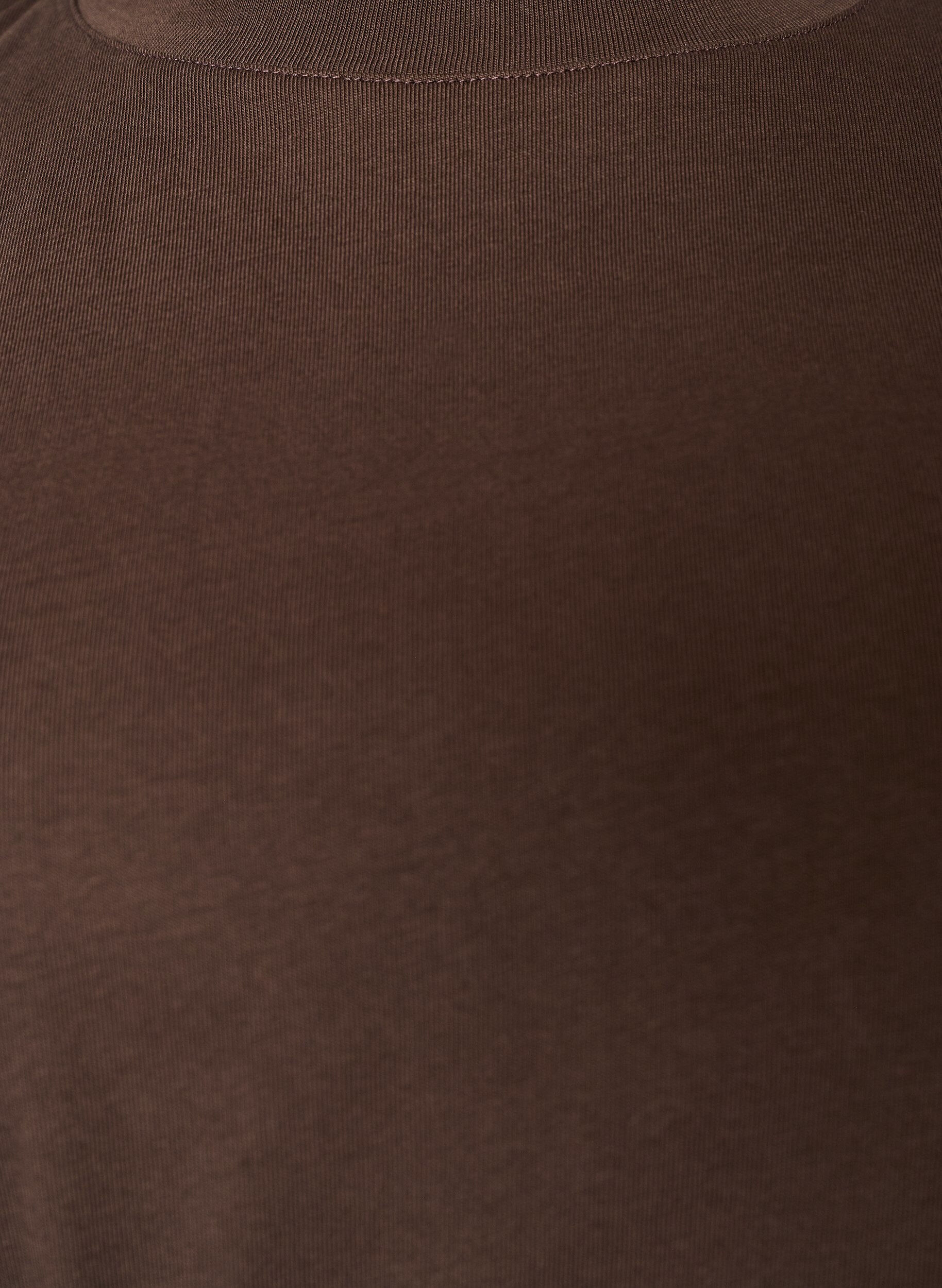 ZizziT-shirt med draperet detalje, Brun, Packshot image number 2