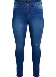Super slim Amy jeans med h&oslash;j talje, Bl&aring;