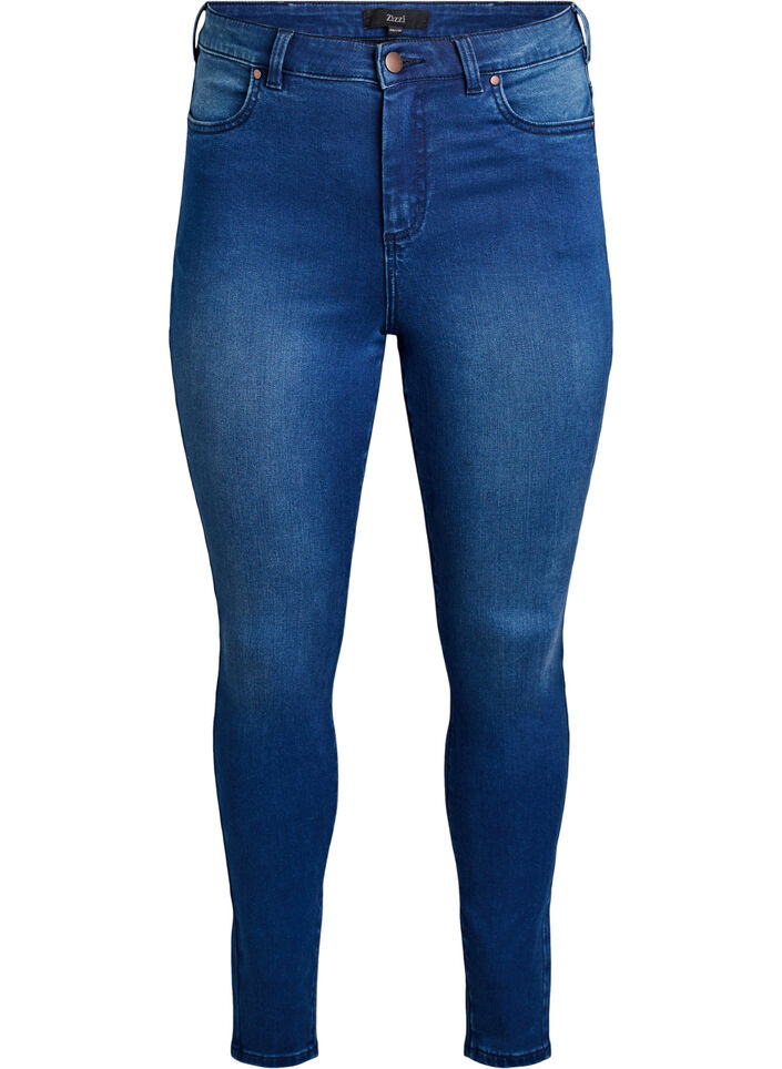 Super slim Amy jeans med h&oslash;j talje, Bl&aring;, Packshot image number 0