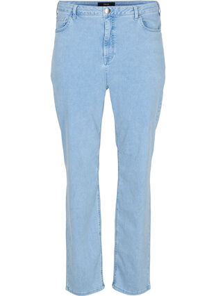 Ekstra højtaljet Megan jeans , Light blue, Packshot image number 0