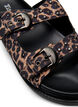 Wide fit - Sandal med nitter, Brun, Packshot image number 3