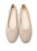 Ballerinasko i finstruktureret tekstil, Beige, Packshot image number 2