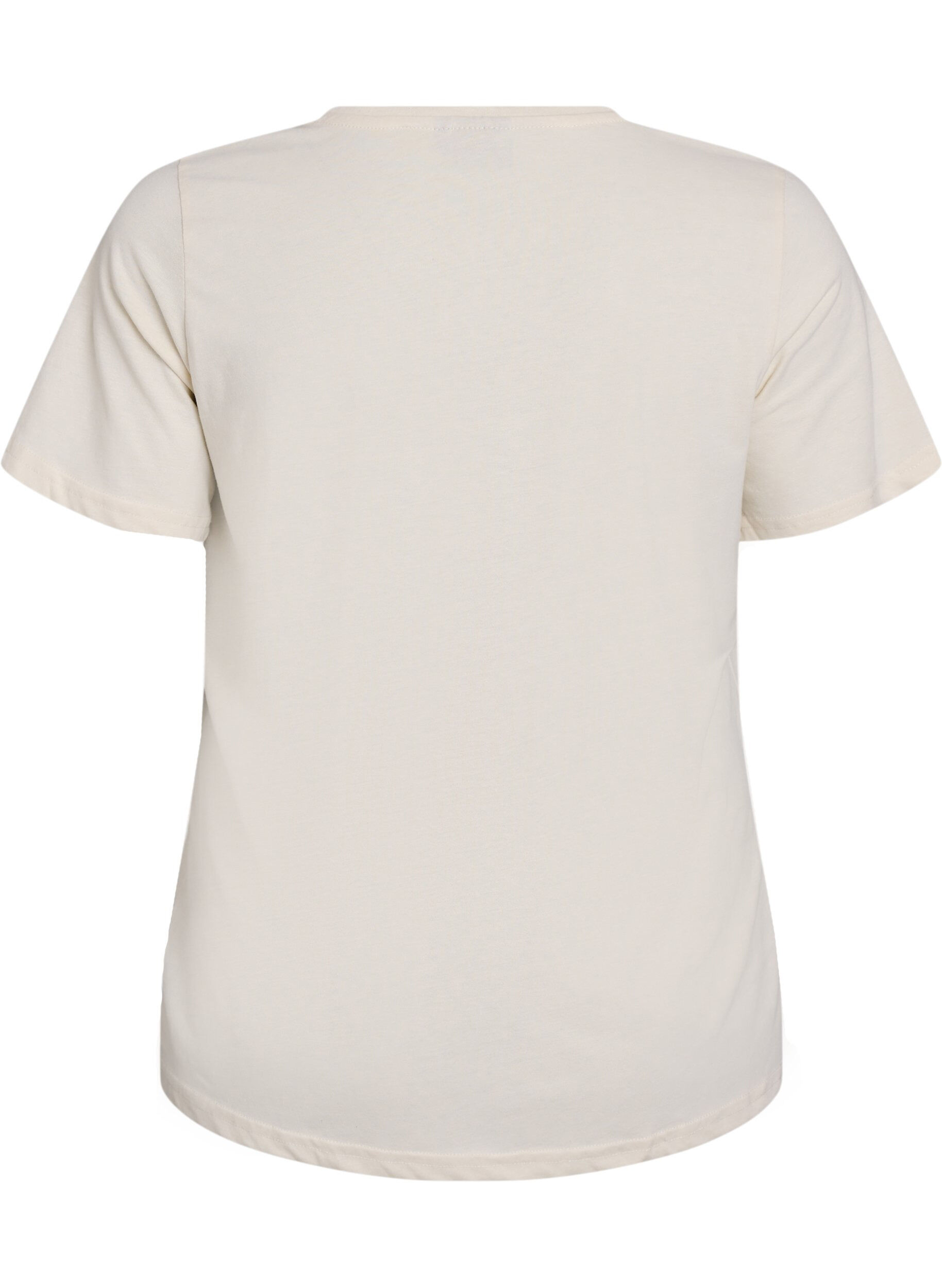 Zizzi FLASH - T-shirt med motiv, Vanilla, Packshot image number 1