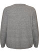 Cardigan med knapper og afrundet front, Gr&aring;, Packshot image number 1