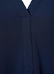 Ensfarvet bluse med v-hals, Navy Blazer, Packshot image number 2