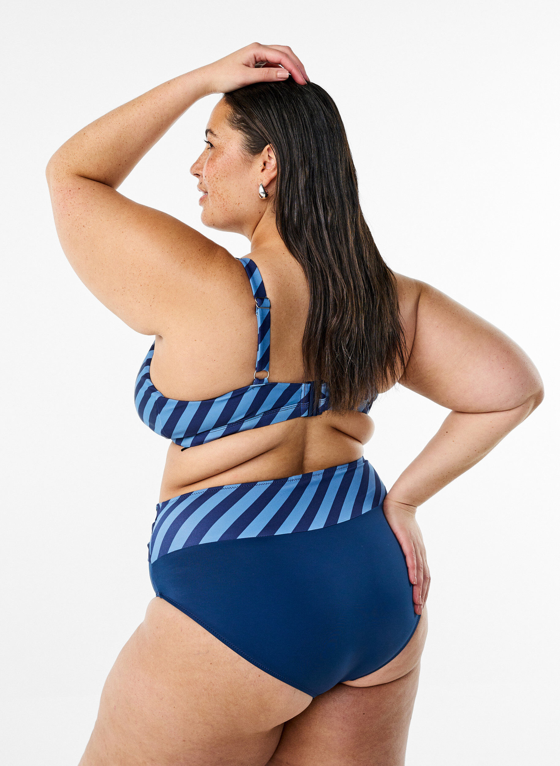 ZizziBikini trusse med wrapdetalje, Bl&aring;, Model image number 2