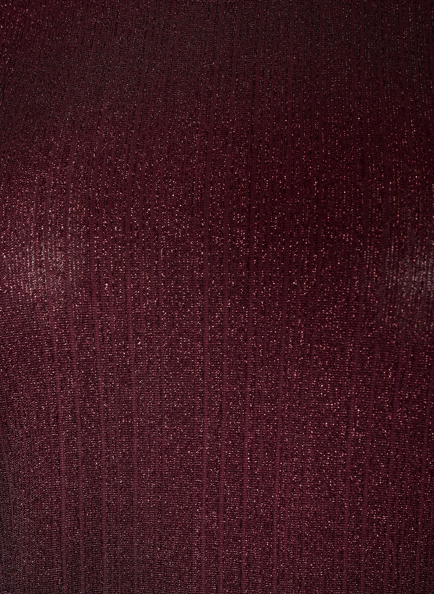 ZizziBluse med lodret struktur og glittertr&aring;d, R&oslash;d, Packshot image number 2