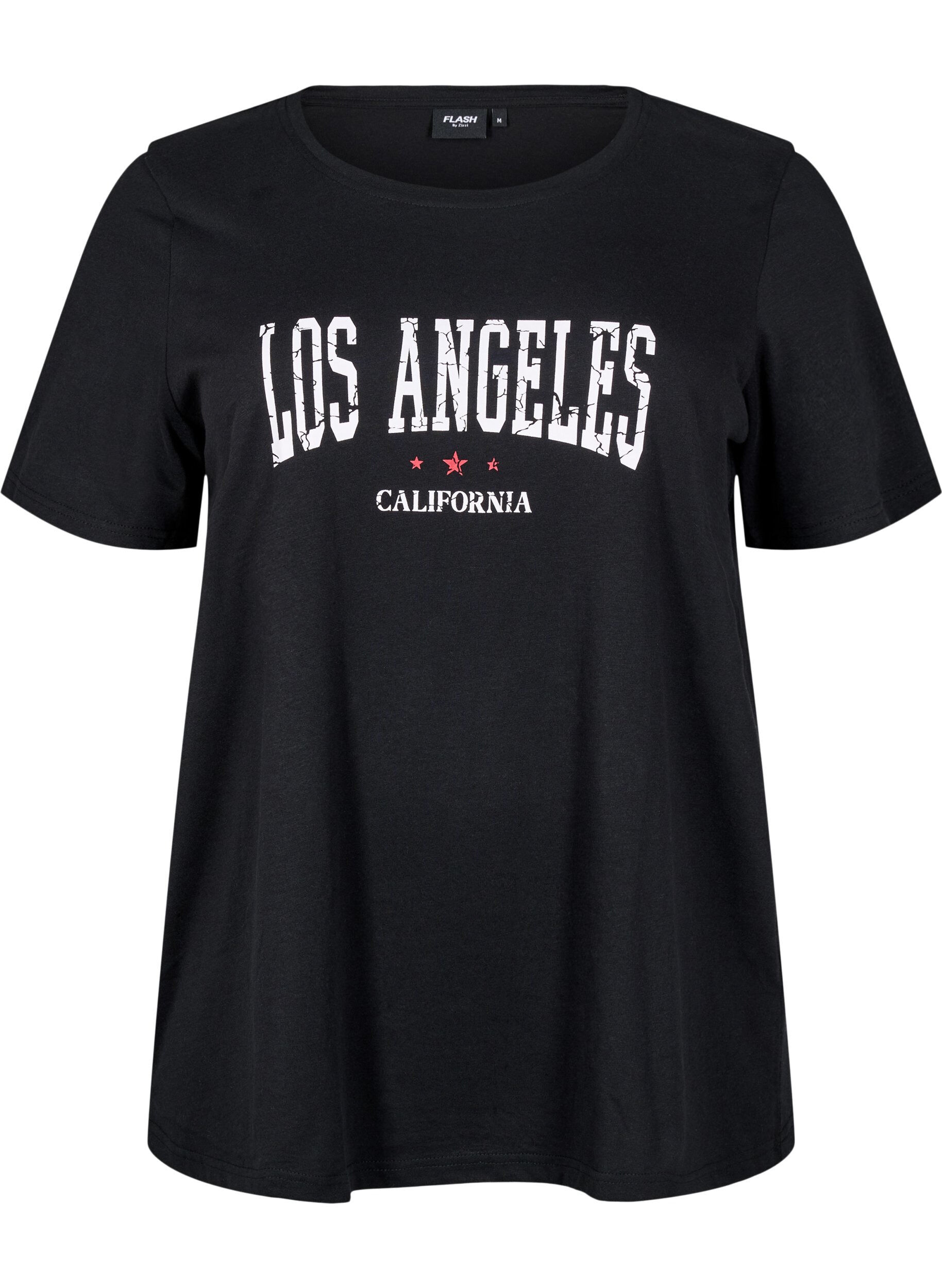 Zizzi FLASH - T-shirt med motiv, Sort, Packshot image number 0