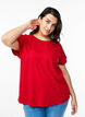 Kort&aelig;rmet t-shirt i bomuldsblanding, R&oslash;d, Model image number 0