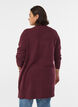 Meleret strik cardigan med lommer, R&oslash;d, Model image number 2