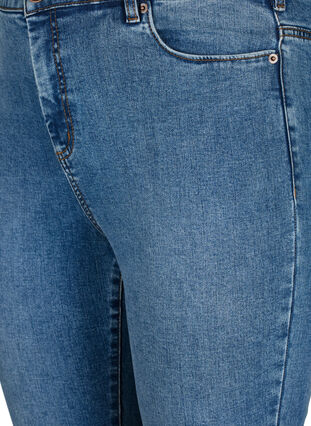 Amy jeans med høj talje og super slim fit, Blue denim, Packshot image number 2
