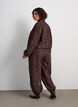 Bomberjakke med blomsterjacquard, Brun, Model image number 2