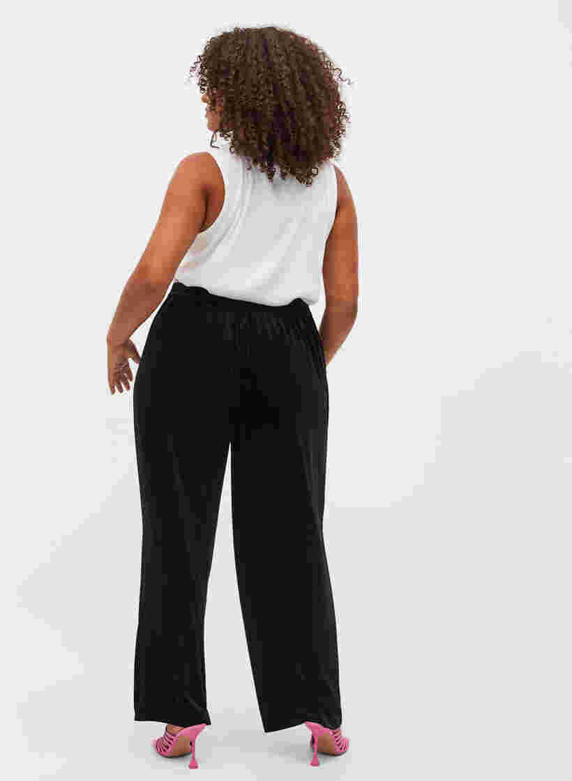 Løse bukser i velour, Black, Model image number 1