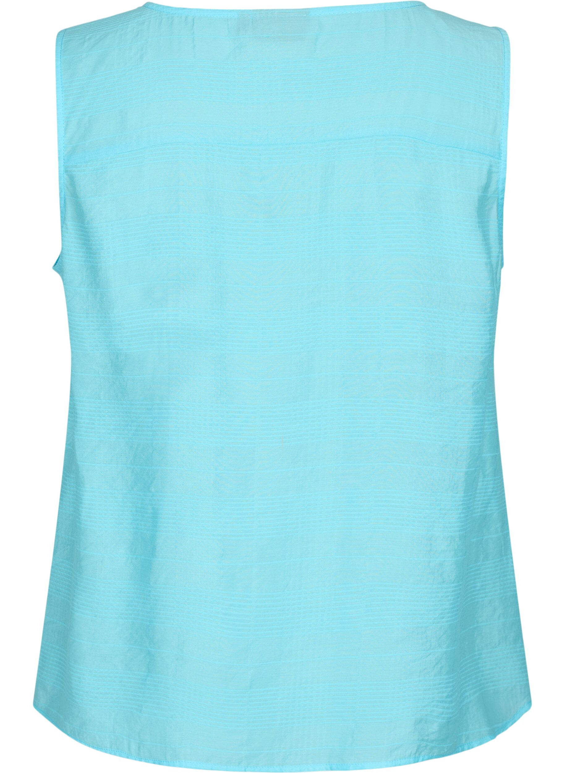 Zizzi Viskose top med struktur, Bachelor Button, Packshot image number 1