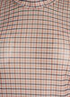 Mesh bluse med ternet m&oslash;nster, Beige, Packshot image number 2