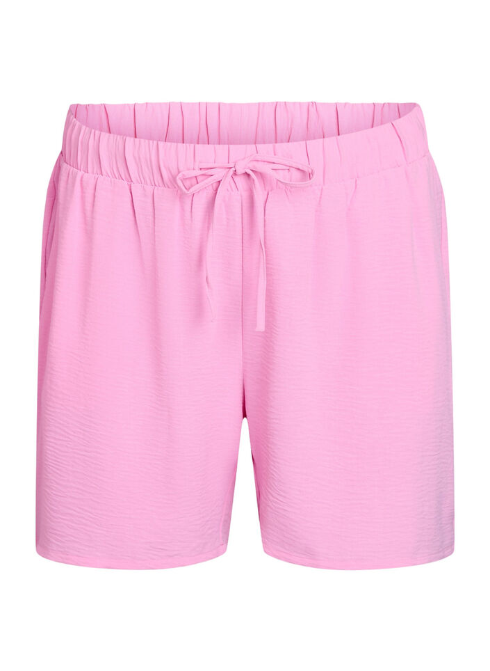 Shorts med lommer og elastik i taljen, Lyser&oslash;d, Packshot image number 0