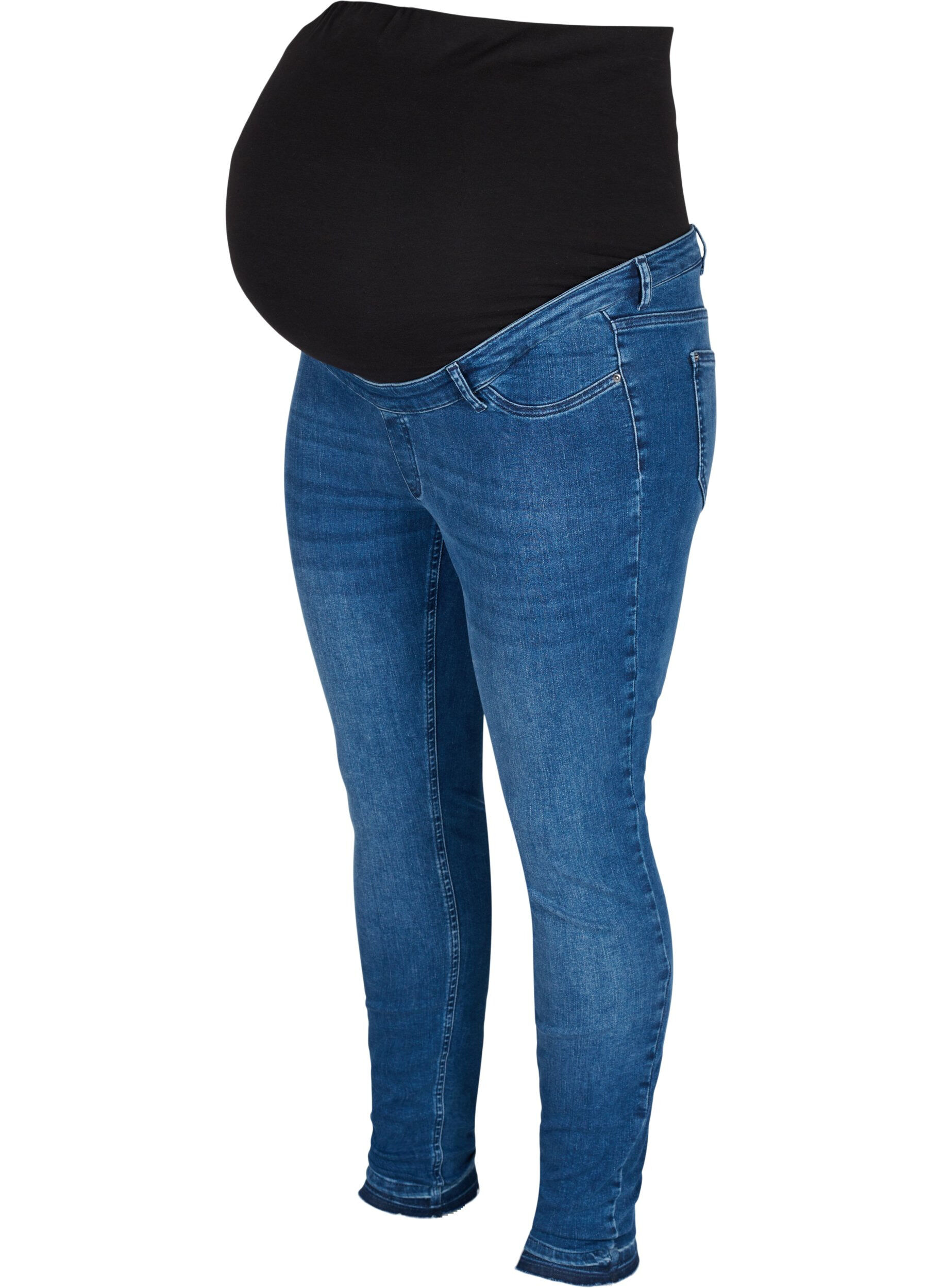 Zizzi Graviditets Amy jeans, Blue denim, Packshot image number 0