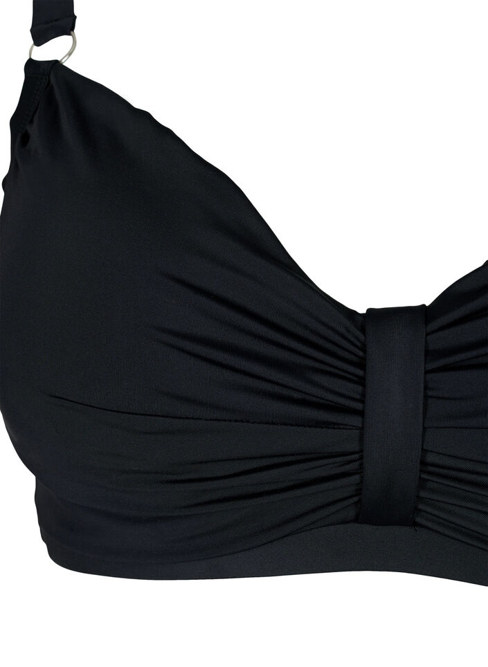 Bikini b&oslash;jle bh med draperinger, Sort, Packshot image number 2