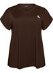 Ensfarvet tr&aelig;nings t-shirt, Brun, Packshot image number 0