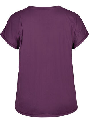 Ensfarvet trænings t-shirt, Blackberry Wine, Packshot image number 1