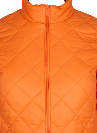 Quiltet letvægts jakke med lynlås og lommer , Mandarin Orange, Packshot image number 2