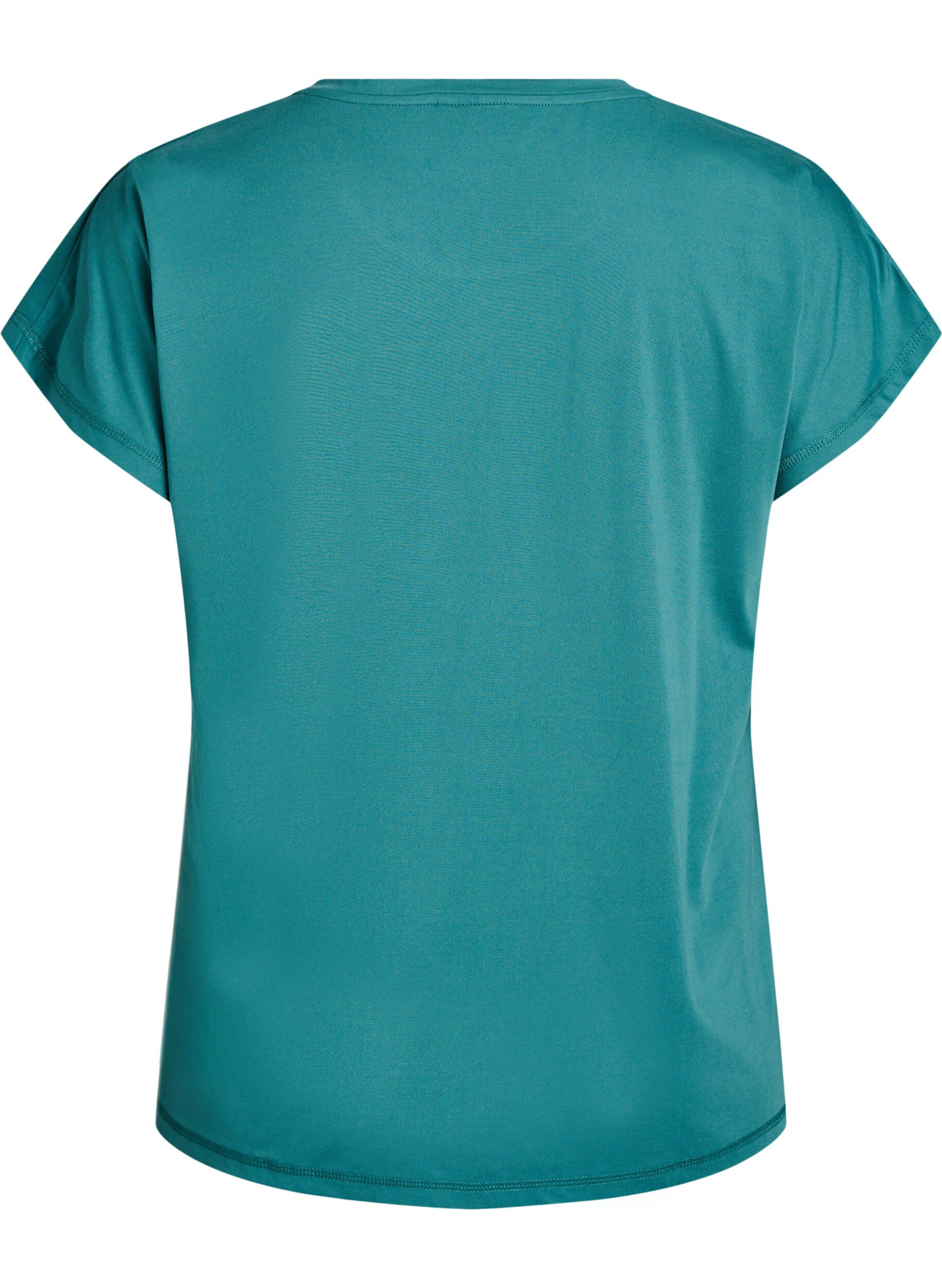 ZizziEnsfarvet tr&aelig;nings t-shirt, Bl&aring;, Packshot image number 1