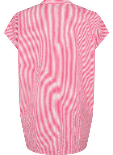 Kortærmet bomuldsskjorte med striber, Beetroot P. Stripe, Packshot image number 1