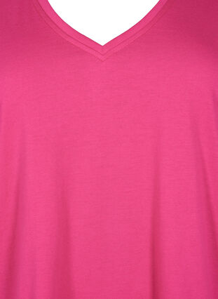FLASH - T-shirt med v-hals, Raspberry Rose, Packshot image number 2