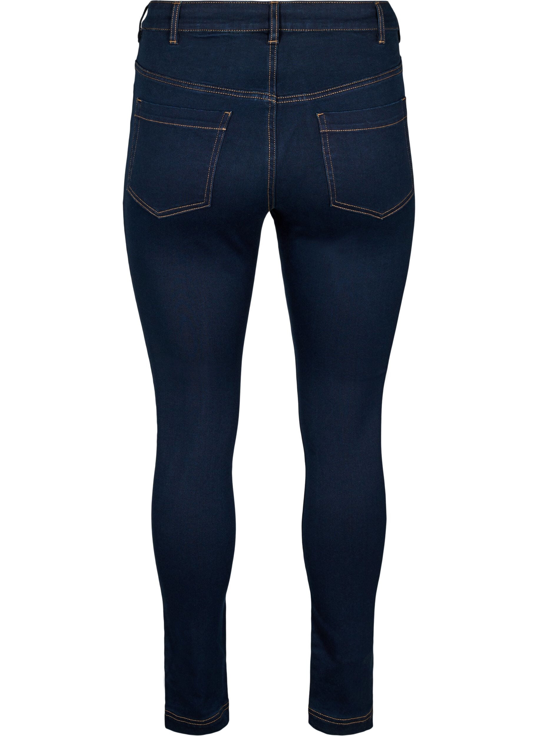 ZizziSuper slim Amy jeans med h&oslash;j talje, Unwashed, Packshot image number 1