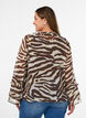 Chiffonbluse med zebram&oslash;nster og fl&aelig;ser, Brun, Model image number 2