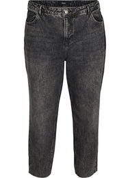 Cropped mom fit Mille jeans med løs pasform, Grey Denim 4