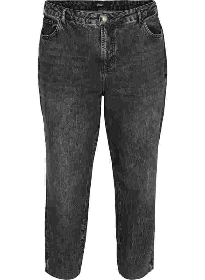Cropped mom fit Mille jeans med løs pasform, Grey Denim 4, Packshot image number 0