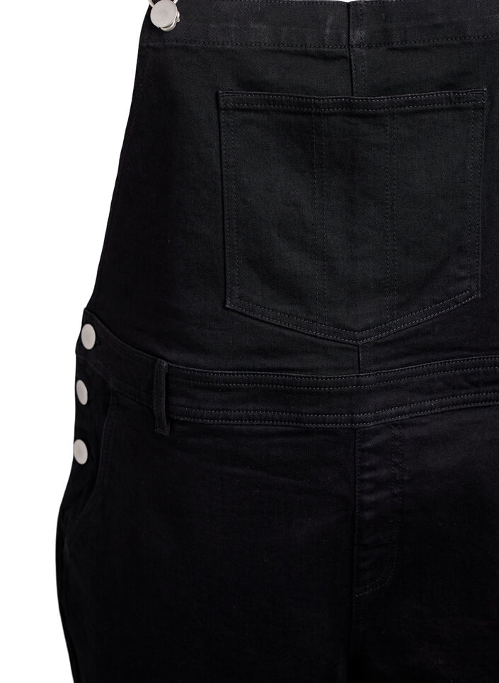 Overalls-shorts i denim, Sort, Packshot image number 2