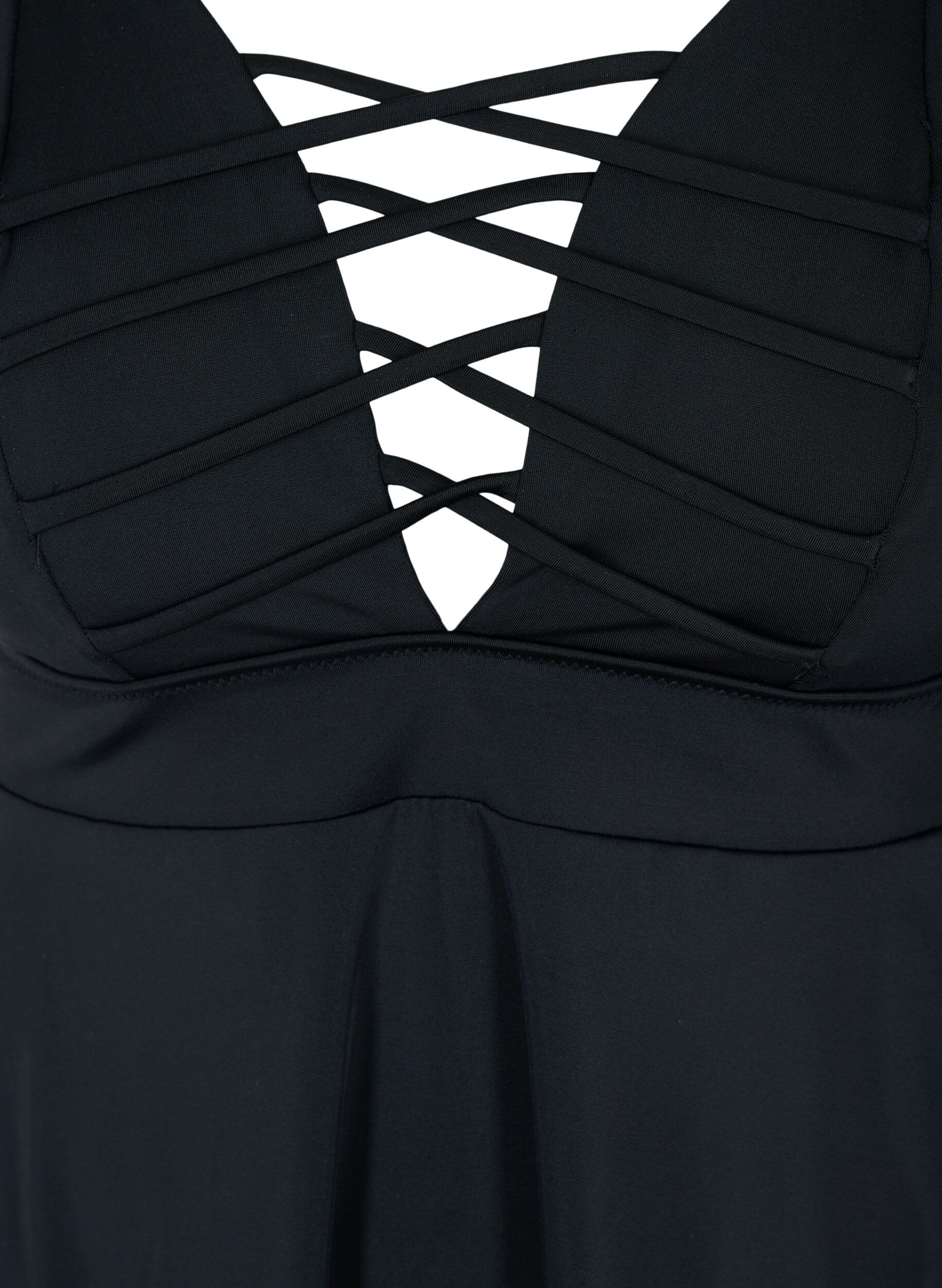 Zizzi Badekjole med string detaljer, Black, Packshot image number 2