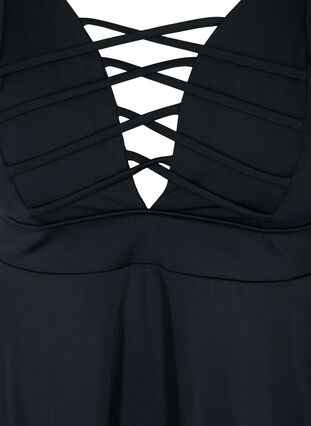 Badekjole med string detaljer, Black, Packshot image number 2