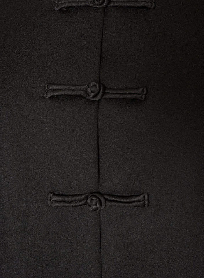 Figursyet cardigan med knudelukninger, Sort, Packshot image number 2