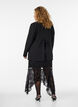 Midinederdel i blonde med pailletter, Sort, Model image number 2
