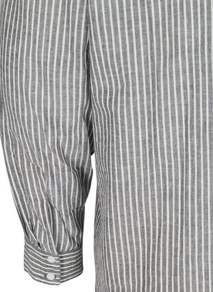 Stribet skjorte i 100% bomuld, Black Stripe, Packshot image number 3