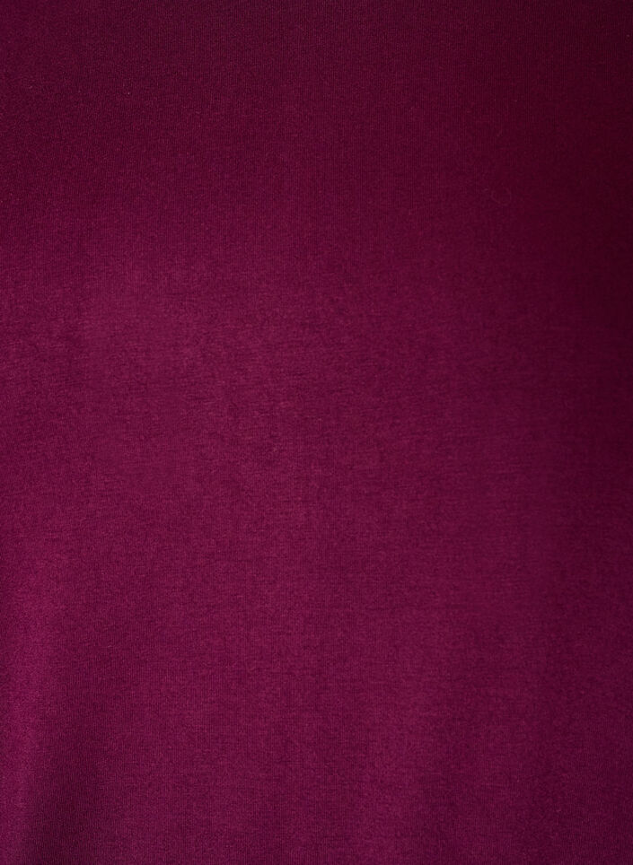 Jerseybluse med albuelange &aelig;rmer og balloneffekt, Lilla, Packshot image number 2