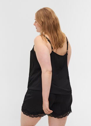 Natshorts med blonder, Black, Model image number 1