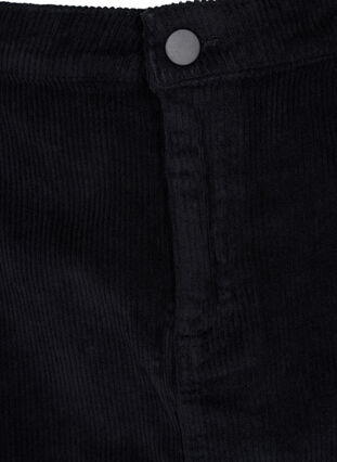 Bomulds nederdel i fløjl, Black, Packshot image number 2