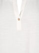 3/4 ærmet tunika i bomuldmix med hør, Off-White, Packshot image number 2
