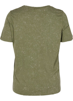 Bomulds t-shirt med tryk , Ivy Green ACID WASH, Packshot image number 1