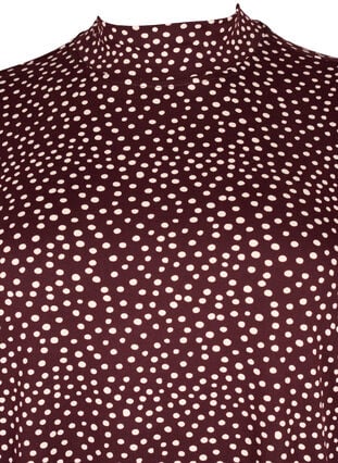 FLASH - Langærmet bluse med turtleneck, Fudge Dot, Packshot image number 2