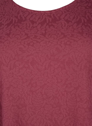 Langærmet bluse med tekstur, Dry Rose, Packshot image number 2