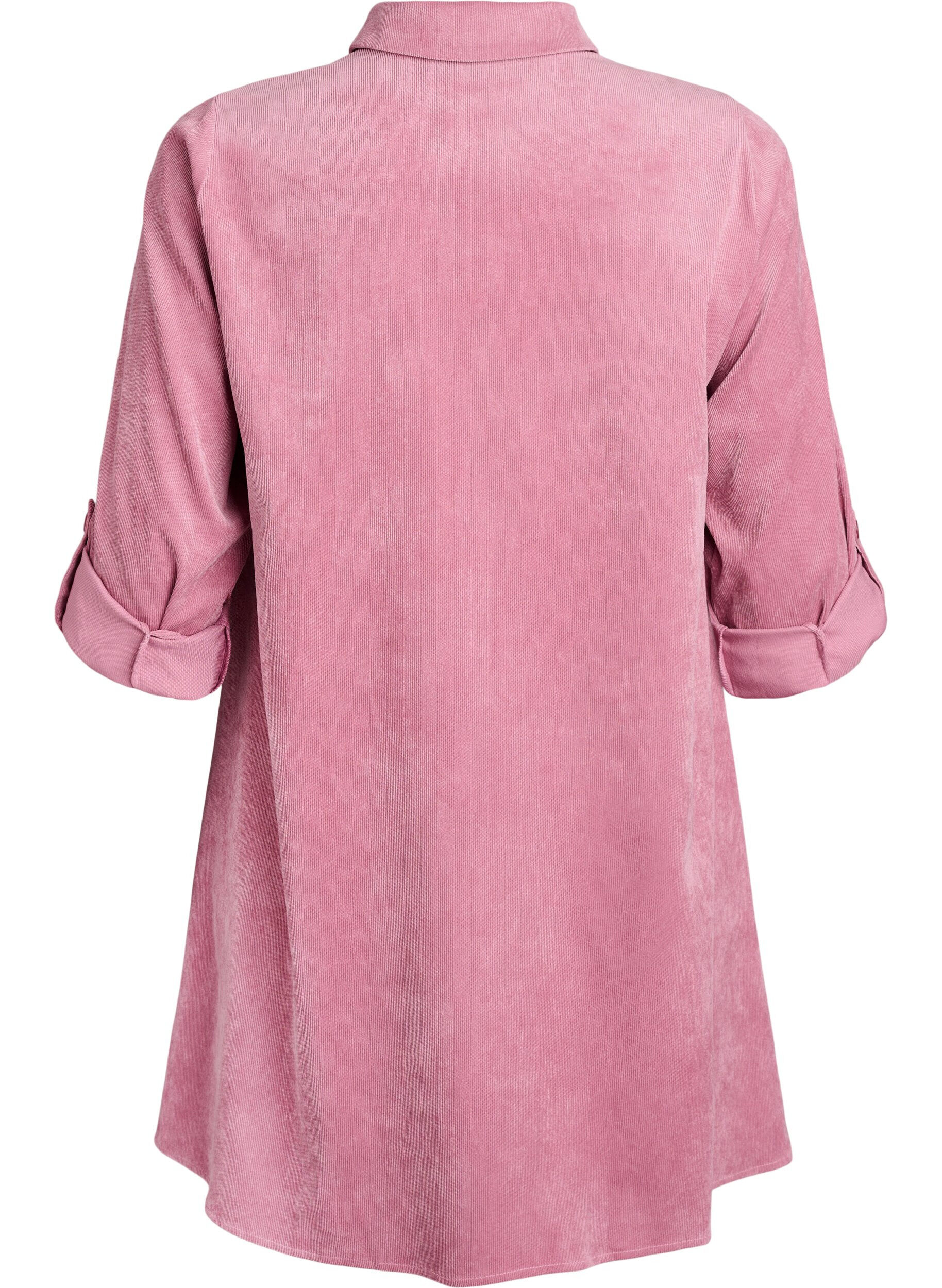 ZizziFl&oslash;jlskjole med lynl&aring;s og 3/4 &aelig;rmer, Lyser&oslash;d, Packshot image number 1