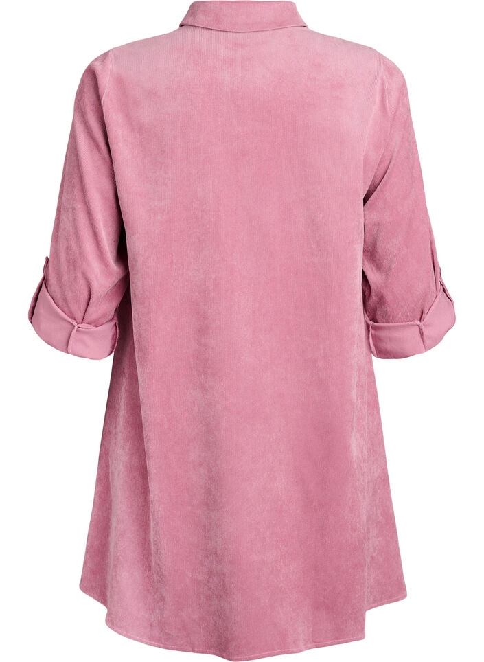 Fl&oslash;jlskjole med lynl&aring;s og 3/4 &aelig;rmer, Lyser&oslash;d, Packshot image number 1